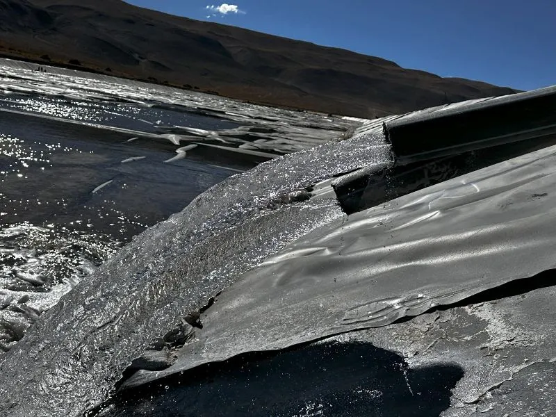 Comienzo del llenado de la laguna 1