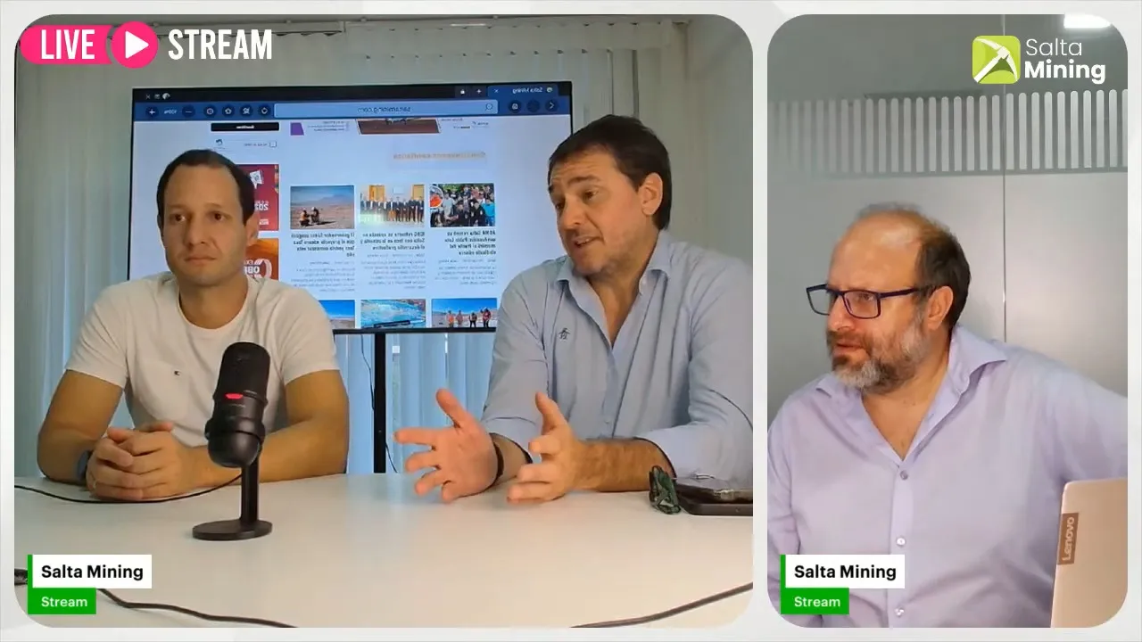 Federico Russo y Pablo Robbio visitaron el stream de Salta Mining.