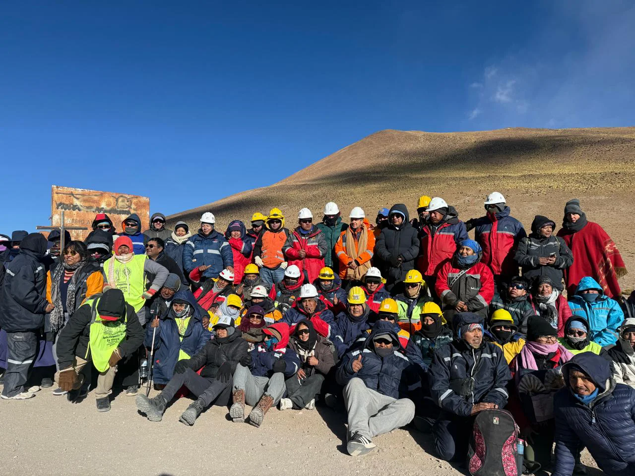 El secretario de Minería Carrizo peregrinó junto a los trabajadores mineros de la Puna.