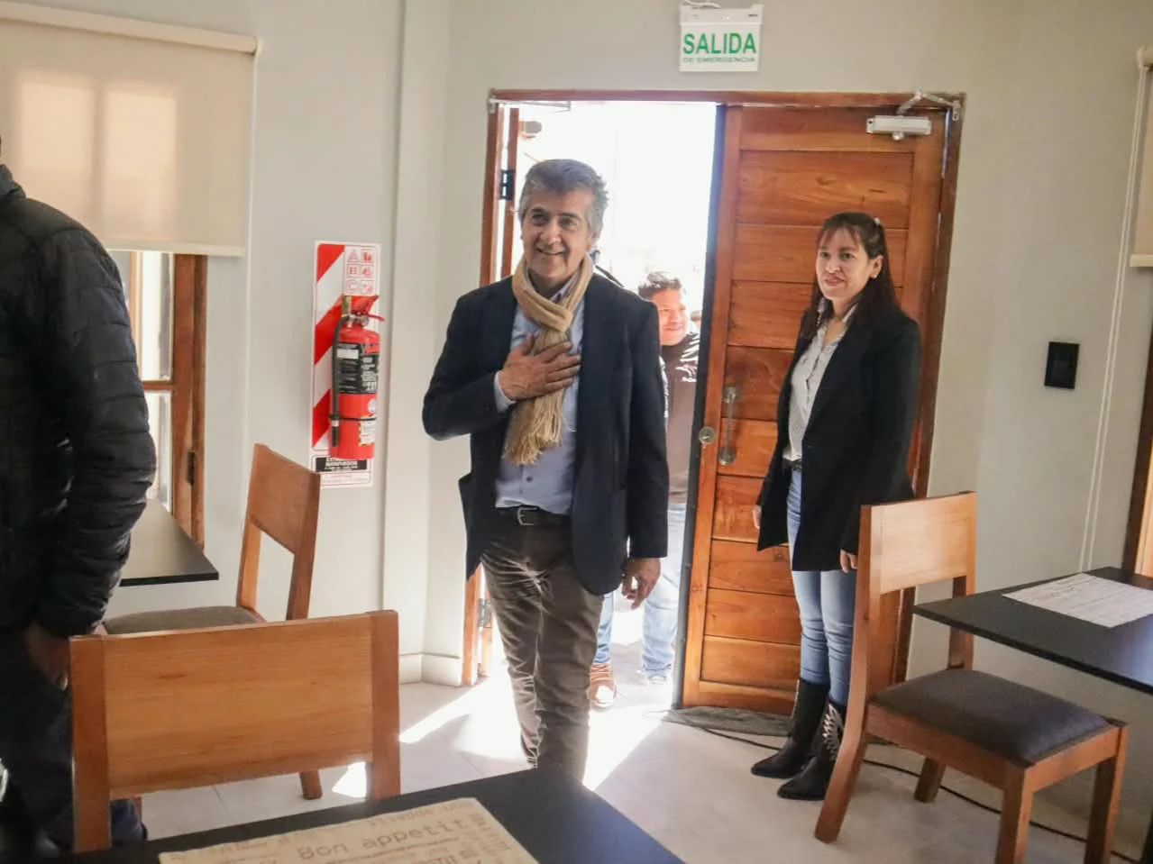 El Secretario de Minería recorriendo las instalaciones.