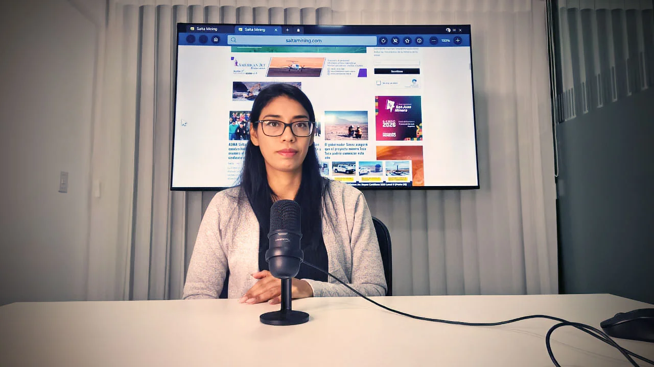 Melissa Paniagua en el stream en vivo de Salta Mining.