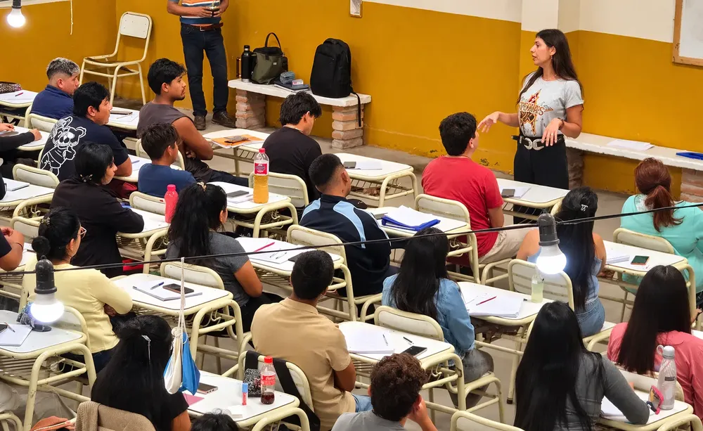 Clase en la Tecnicatura Superior en Minería