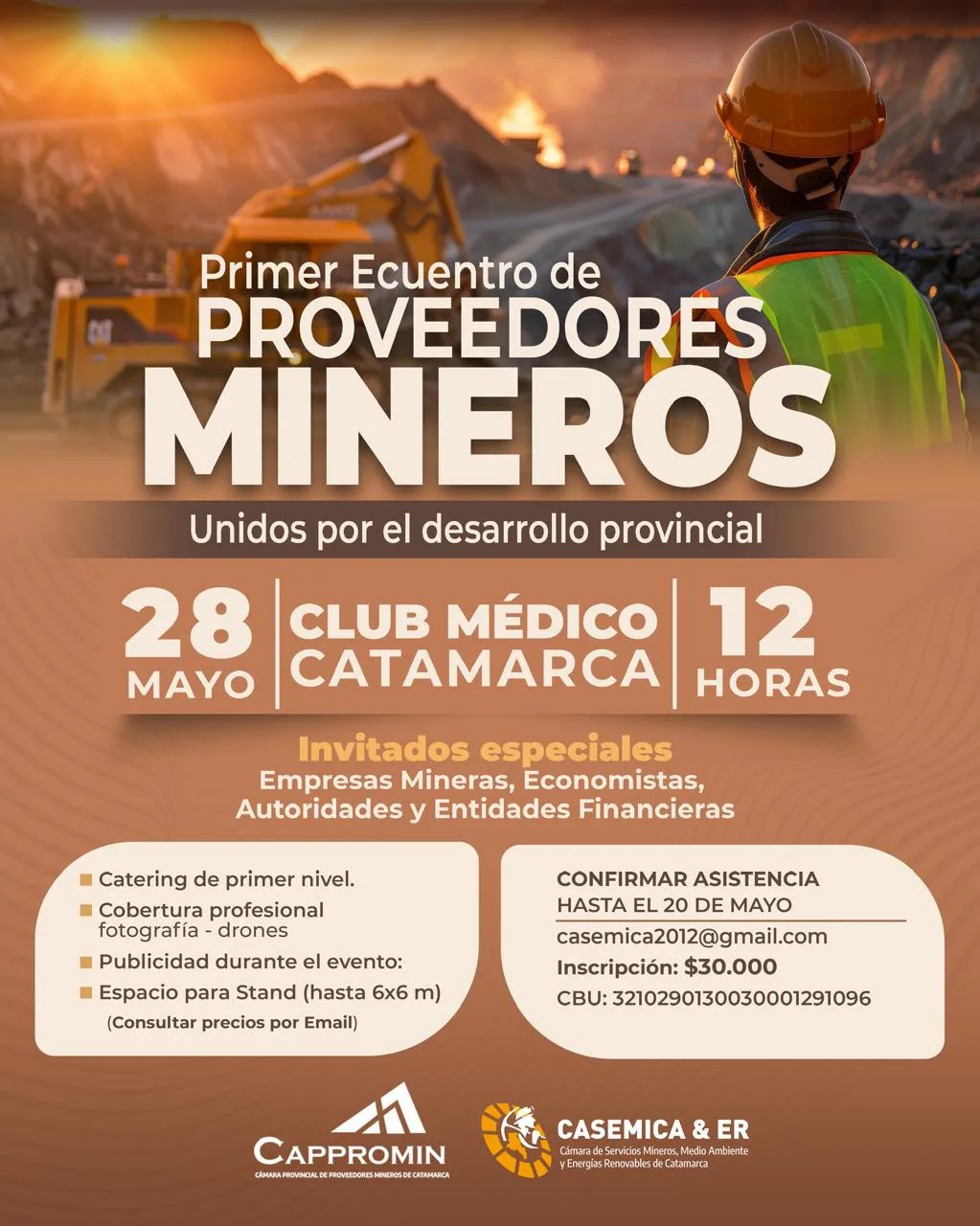 La jornada, que se celebrará el 28 de mayo, reunirá a empresas, autoridades y actores del ecosistema minero para impulsar el desarrollo local y fomentar oportunidades de negocio.